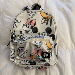 Disney Minnie Mouse Kids Backpack - White and Black with Pink Accents